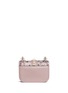 Detail View - Click To Enlarge - VALENTINO GARAVANI - 'Rockstud Lock' small sequin leaf shoulder bag