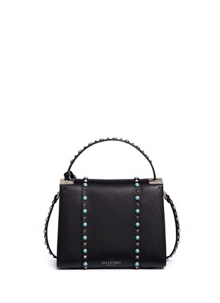 Detail View - Click To Enlarge - VALENTINO GARAVANI - 'My Rockstud Rolling' small cabochon stud leather bag