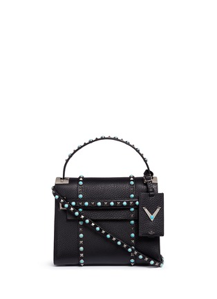 Main View - Click To Enlarge - VALENTINO GARAVANI - 'My Rockstud Rolling' small cabochon stud leather bag