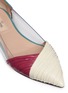 Detail View - Click To Enlarge - VALENTINO GARAVANI - Clear PVC ruched leather skimmer flats