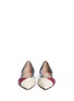 Front View - Click To Enlarge - VALENTINO GARAVANI - Clear PVC ruched leather skimmer flats