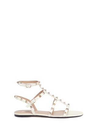 Main View - Click To Enlarge - VALENTINO GARAVANI - 'Rockstud' caged strap leather sandals