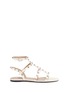 Main View - Click To Enlarge - VALENTINO GARAVANI - 'Rockstud' caged strap leather sandals