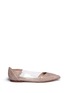 Main View - Click To Enlarge - VALENTINO GARAVANI - PVC panel ruched leather ballerina flats