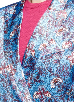 Detail View - Click To Enlarge - BLAZÉ MILANO - 'Everyday Mayflower Sky' silk satin blazer