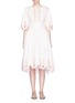 Main View - Click To Enlarge - 68244 - 'Amour' eyelet embroidered high-low cotton dress