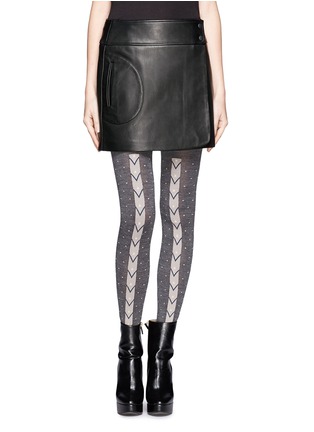 Main View - Click To Enlarge - HANSEL FROM BASEL - Chevron stripe dotted tights