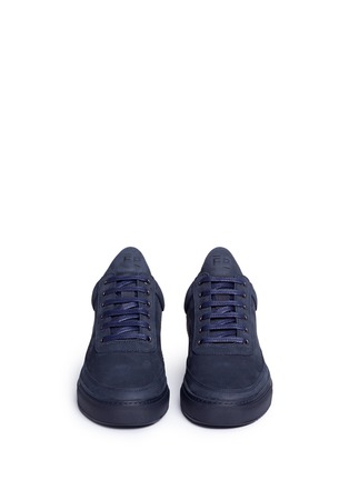 Front View - Click To Enlarge - FILLING PIECES - 'Low Top' colourblock suede sneakers