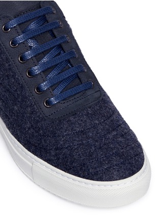 Detail View - Click To Enlarge - FILLING PIECES - 'Low Top' nubuck leather trim quilted wool sneakers