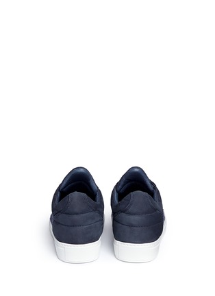 Back View - Click To Enlarge - FILLING PIECES - 'Low Top' nubuck leather trim quilted wool sneakers