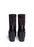 Back View - Click To Enlarge - ATELJÉ 71 - 'Alva' neoprene panel calfskin leather platform boots