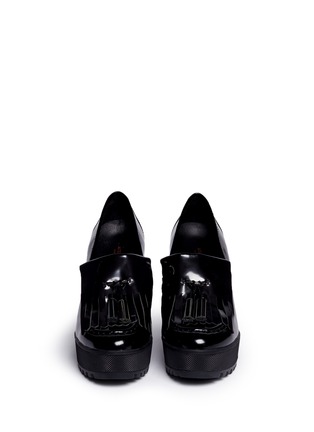 Front View - Click To Enlarge - ATELJÉ 71 - 'Anja' patent box calf leather platform loafers
