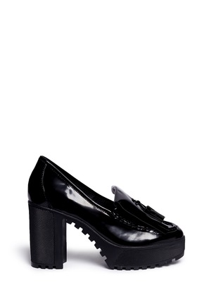 Main View - Click To Enlarge - ATELJÉ 71 - 'Anja' patent box calf leather platform loafers