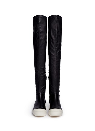 Front View - Click To Enlarge - ATELJÉ 71 - 'Embla' stretch suede sneaker boots