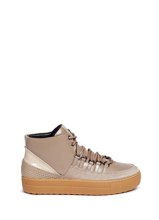 Main View - Click To Enlarge - ATELJÉ 71 - 'Gabbi' high top mix leather sneakers