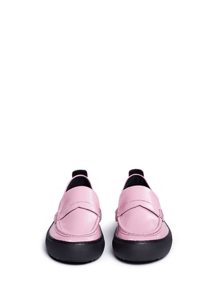 Front View - Click To Enlarge - ATELJÉ 71 - 'Idun' patent box calf sneaker loafers