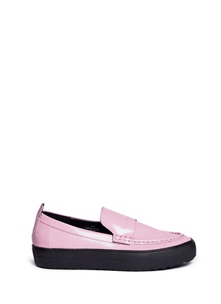 Main View - Click To Enlarge - ATELJÉ 71 - 'Idun' patent box calf sneaker loafers
