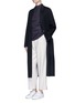 Figure View - Click To Enlarge - FFIXXED STUDIOS - Pleated wide leg felted wool trousers