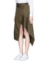 Front View - Click To Enlarge - FFIXXED STUDIOS - 'Boundary' asymmetric mock wrap front skirt