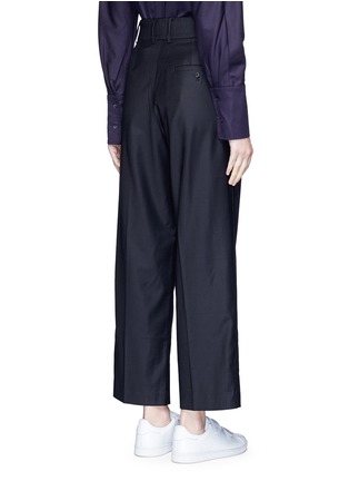 Back View - Click To Enlarge - FFIXXED STUDIOS - Pleated wide leg wool blend trousers