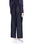 Back View - Click To Enlarge - FFIXXED STUDIOS - Pleated wide leg wool blend trousers