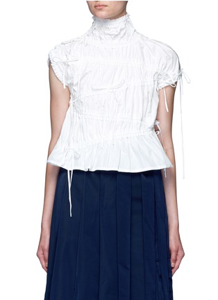 Main View - Click To Enlarge - ANGEL CHEN - Drawstring gathered turtleneck top
