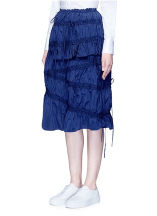 Front View - Click To Enlarge - ANGEL CHEN - Drawsing gathered midi skirt