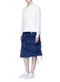 Figure View - Click To Enlarge - ANGEL CHEN - Drawsing gathered midi skirt