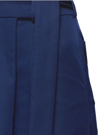 Detail View - Click To Enlarge - ANGEL CHEN - 'Kendo' pleated wrap front wide leg trousers