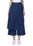 Main View - Click To Enlarge - ANGEL CHEN - 'Kendo' pleated wrap front wide leg trousers