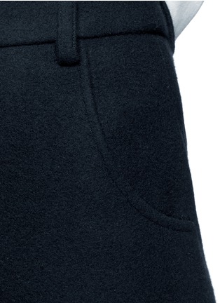 Detail View - Click To Enlarge - SHUSHU/TONG - Felted wool blend cropped bell bottom pants