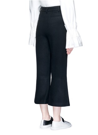 Back View - Click To Enlarge - SHUSHU/TONG - Felted wool blend cropped bell bottom pants