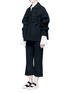 Figure View - Click To Enlarge - SHUSHU/TONG - Felted wool blend cropped bell bottom pants