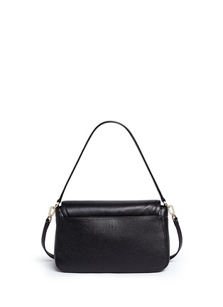 Back View - Click To Enlarge - TORY BURCH - 'Britten' cutout logo pebbled leather shoulder bag