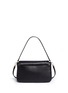 Back View - Click To Enlarge - TORY BURCH - 'Britten' cutout logo pebbled leather shoulder bag