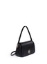 Front View - Click To Enlarge - TORY BURCH - 'Britten' cutout logo pebbled leather shoulder bag