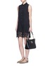 Figure View - Click To Enlarge - TORY BURCH - 'Britten' small pebbled leather chain tote