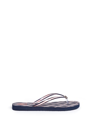 Main View - Click To Enlarge - TORY BURCH - 'Thin' flamestitch print flip flops