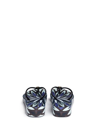 Back View - Click To Enlarge - TORY BURCH - 'Thandie' floral print wedge flip flops