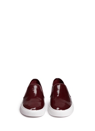 Front View - Click To Enlarge - TORY BURCH - 'Lennon' patent leather skate slip-ons
