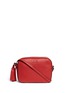 Main View - Click To Enlarge - TORY BURCH - 'Thea' pebbled leather crossbody tassel bag