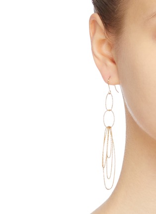 Figure View - Click To Enlarge - KENNETH JAY LANE - Multi oval hoop drop earrings