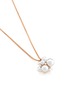Detail View - Click To Enlarge - KENNETH JAY LANE - Glass pearl cluster pendant necklace