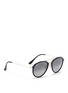 Figure View - Click To Enlarge - RAY-BAN - 'RB4253' metal temple acetate aviator sunglasses
