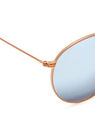 Detail View - Click To Enlarge - RAY-BAN - 'Round Metal Folding' mirror sunglasses