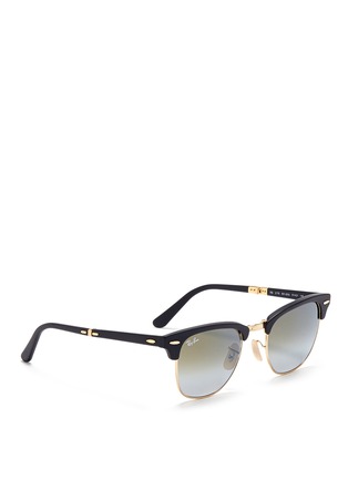 Figure View - Click To Enlarge - RAY-BAN - Clubmaster Folding' acetate browline sunglasses