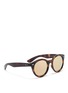 Figure View - Click To Enlarge - RAY-BAN - 'RB4261' tortoiseshell acetate mirror sunglasses