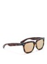 Figure View - Click To Enlarge - RAY-BAN - 'RB4262' square tortoiseshell acetate mirror sunglasses