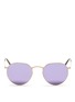 Main View - Click To Enlarge - RAY-BAN - 'RB3447' round metal mirror sunglasses