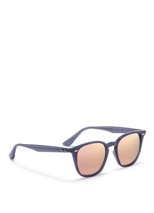 Figure View - Click To Enlarge - RAY-BAN - 'RB4258' acetate square mirror sunglasses